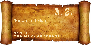 Megyeri Edda névjegykártya